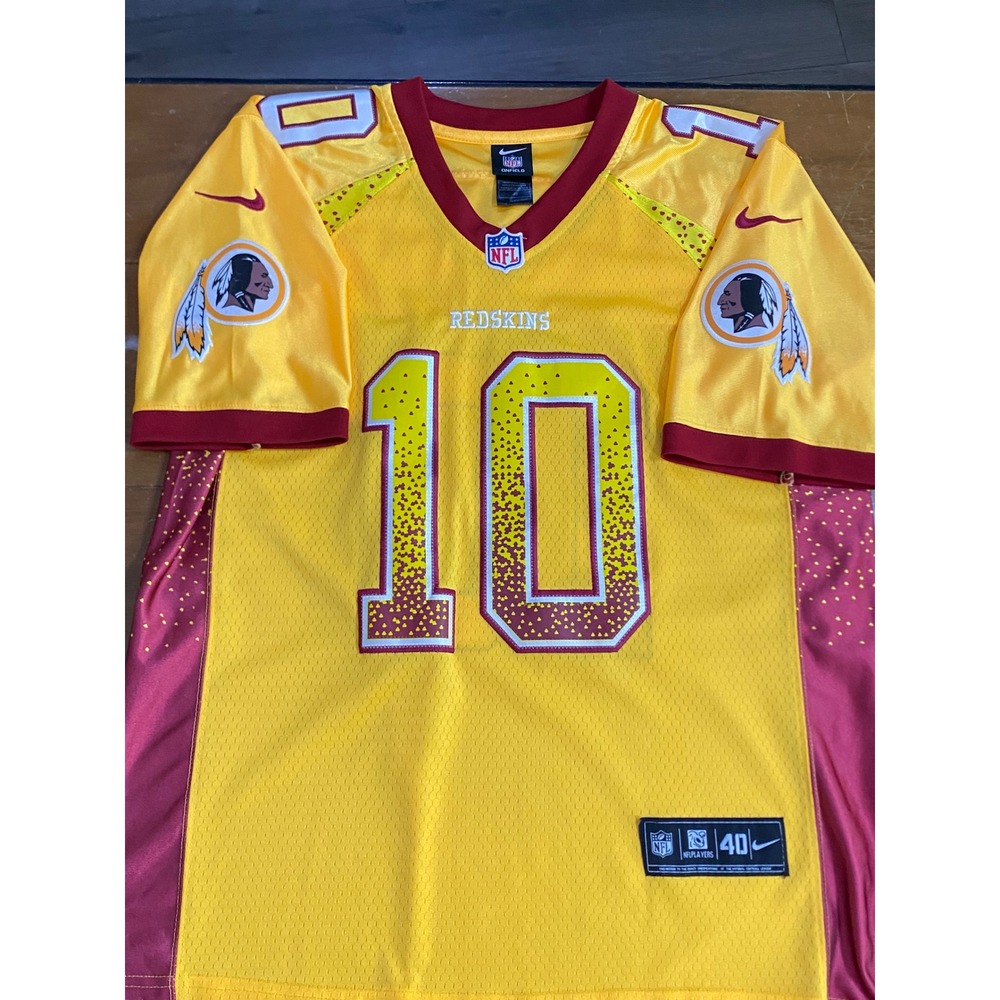 Nike Football Jersey Mens 40 Yellow Excellent RG3 Washington Redskins 10